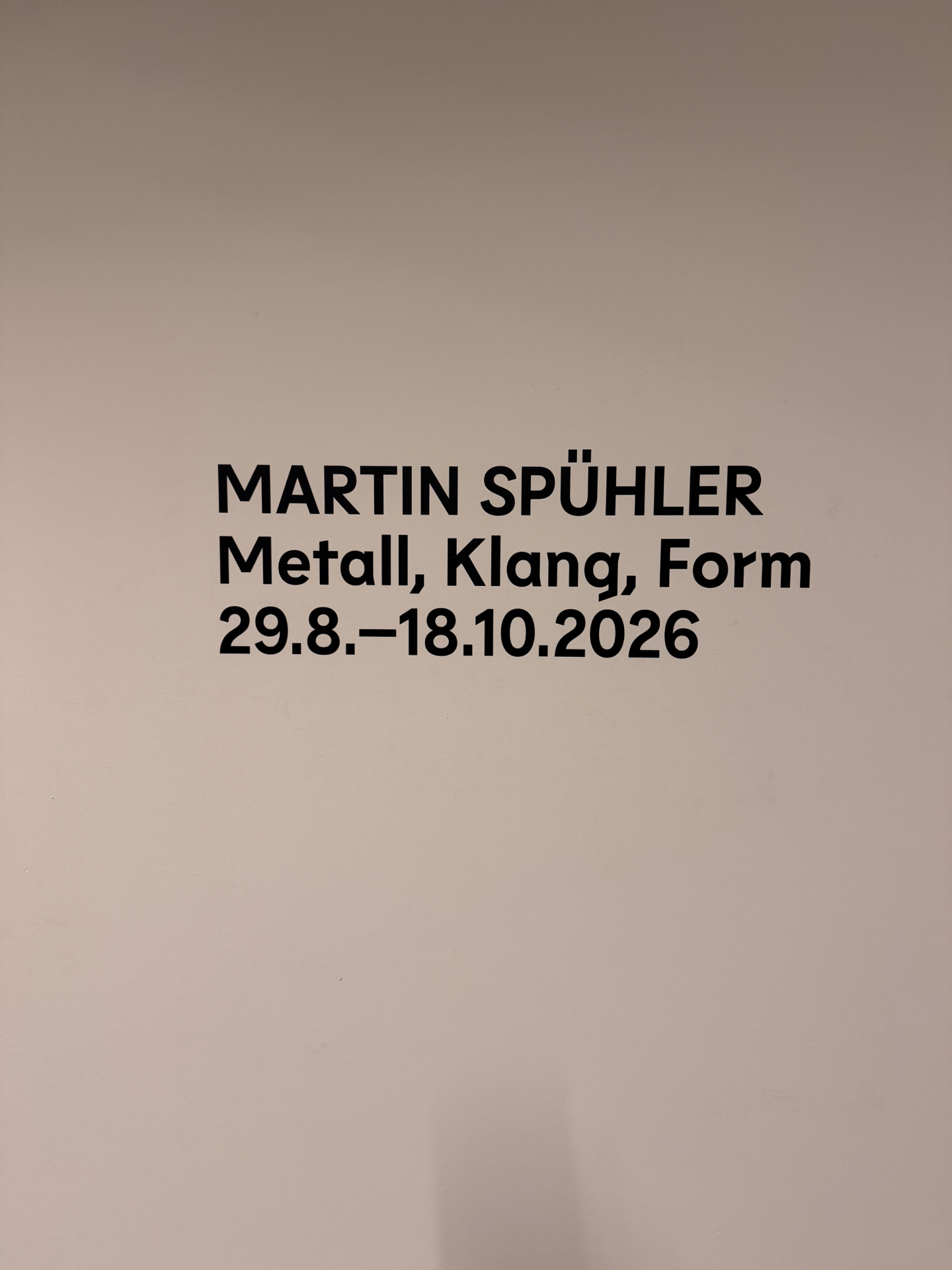 Exhibition view, vernissage — Exhibition title “Metall, Klang, Form”, oxyd Winterthur