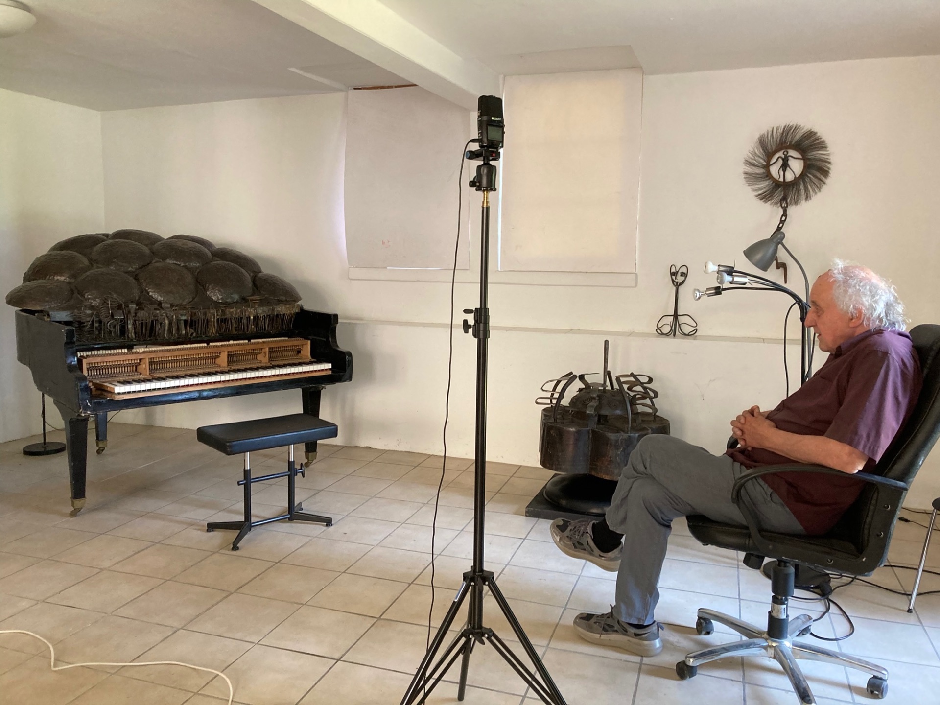 Atelier Ricketwil — letzte Filmaufnahme vor seinem Tod, mit präpariertem Klavier