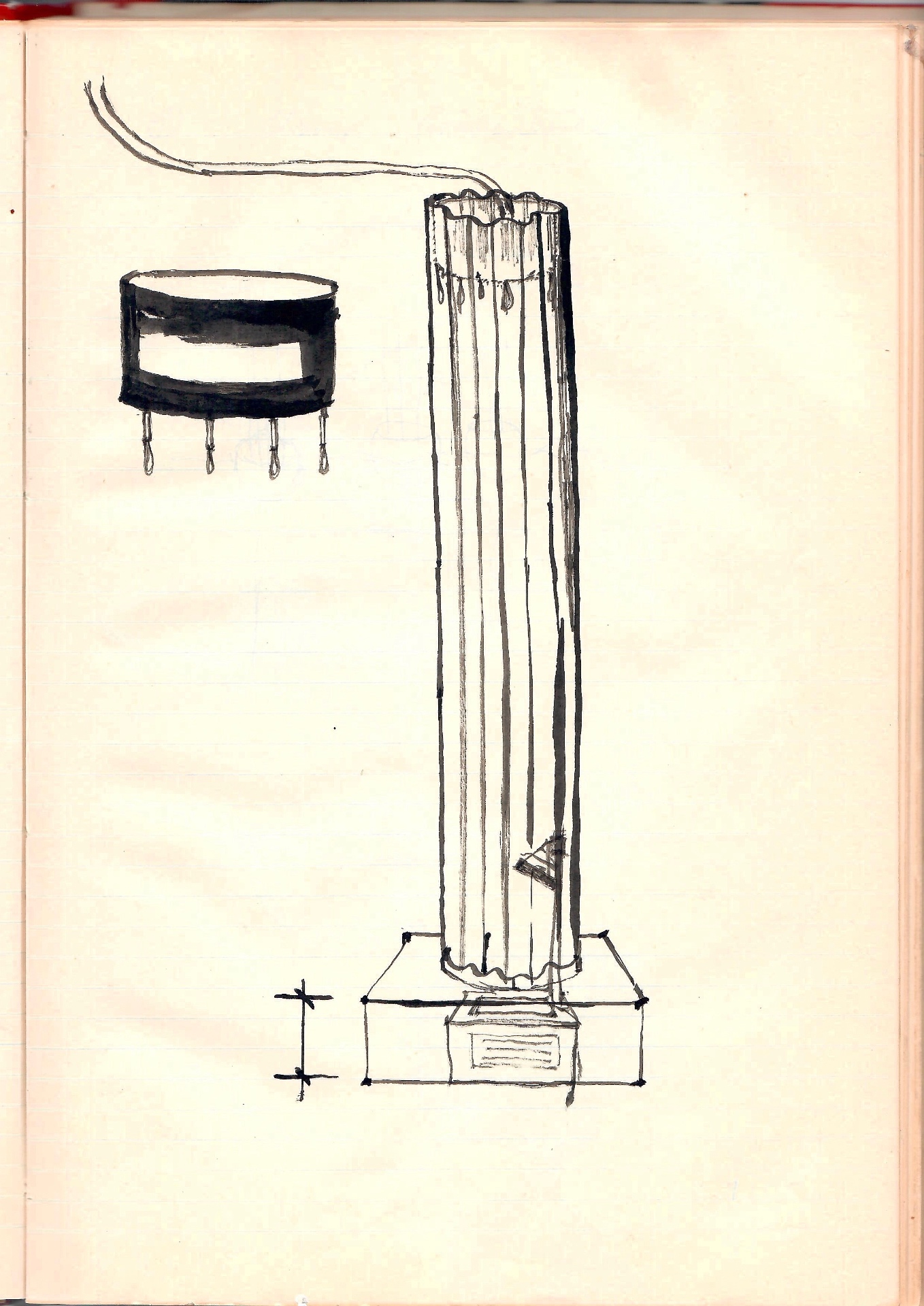 Skizze der Klangsäule von Martin Spühler